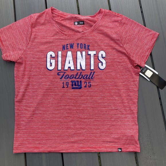 NEW YORK GIANTS NFL NEW ERA WOMEN'S TRI BLEND SPACE DYE RED SHIRT XL - Picture 1 of 3